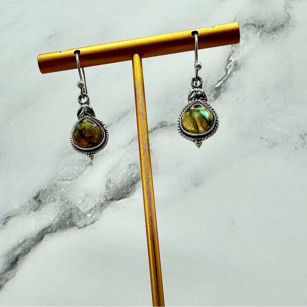 Labradorite 925 sterling silver earrings